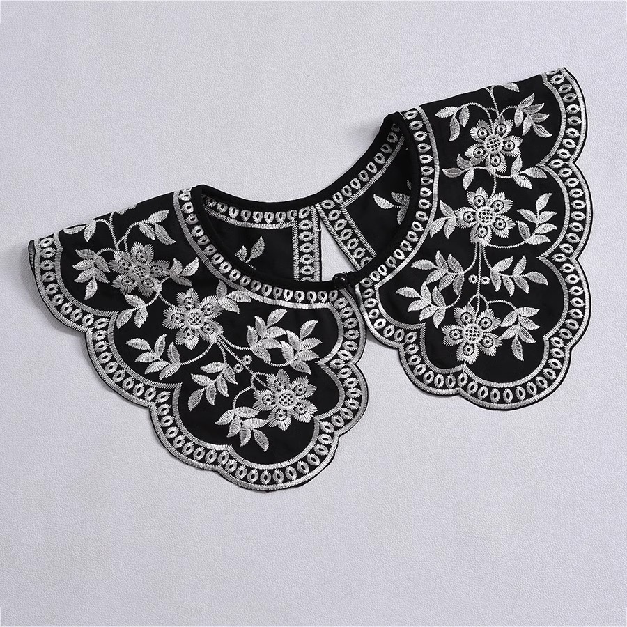 New European style stand shirt - огляд і ціна Embroidery On Black Shirt